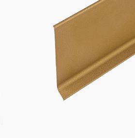 Алюминиевый напольный плинтус Русский профиль, анодированный золото матовый, 60х11,2х2500 мм, 1 м.п